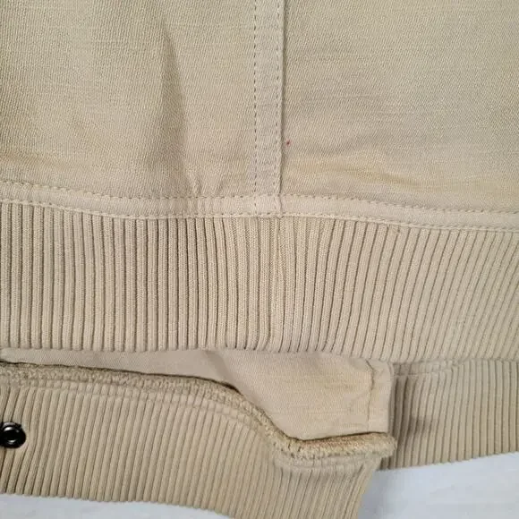 Free People Womens Carmen Moto Zip Hoodie Pocket Jacket Size XS Brown Boho Fall - Picture 4 of 9